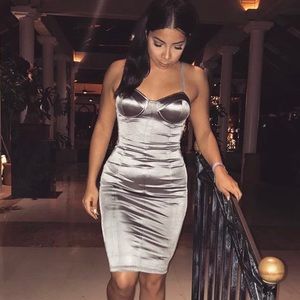 Silver bodycon dress